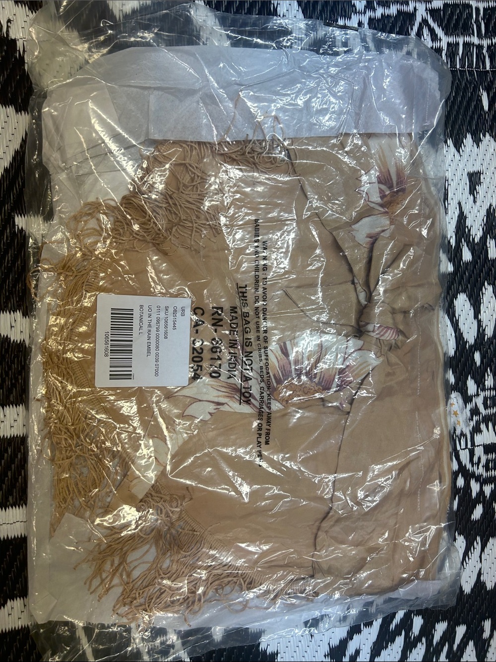 NWT Urban Outfitters In The Rain Beaded Embellished Fringe Tube Top L - Picture 7 of 7